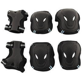 Tera Skateboard Roller Blading Elbow Knee Wrist Protective Safety Gear Pad Guard 6pcs Set Size S M L 2 Color