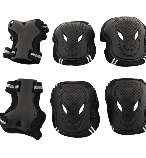 Tera Skateboard Roller Blading Elbow Knee Wrist Protective Safety Gear Pad Guard 6pcs Set Size S M L 2 Color